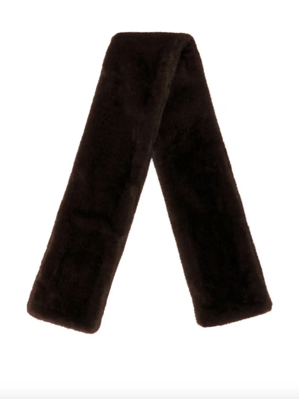 NEW EAVES x Coco Bodil Scarf in Dark Brown Faux Fur